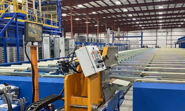Press four wide production line image.