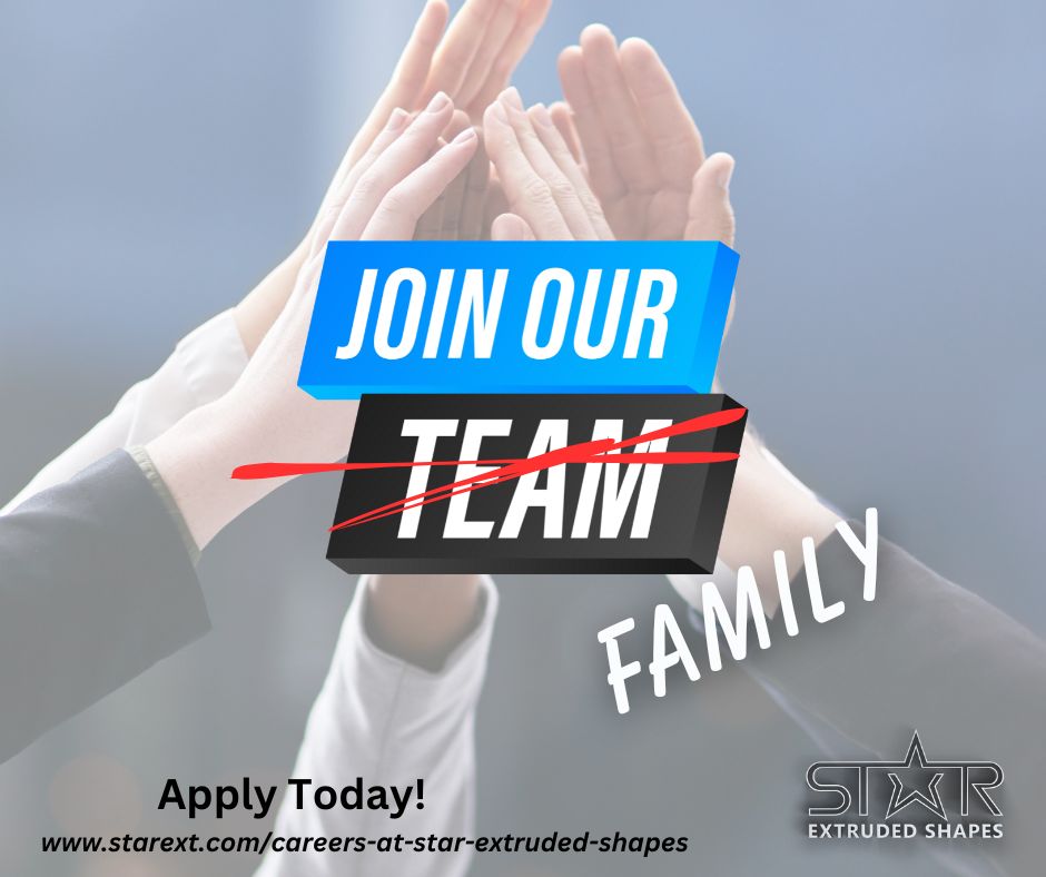 A group of peoples’ hands high fiving with the words “JOIN OUR TEAM” centered on top. The word “TEAM” is crossed out and replaced with the word “FAMILY”. The words “Apply Today!” with Star’s Career page URL are in the bottom left-hand corner and the logo is in the bottom right.