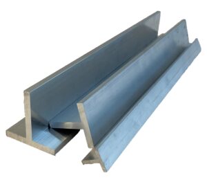 T BAR Extrusion Shape Two “T” aluminum extrusion profile shapes.
