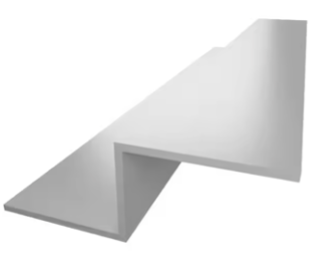 90-degree angle “Z” shaped aluminum extrusion profile