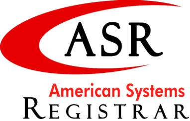 The American Systems Registrar logo in black and red colors.